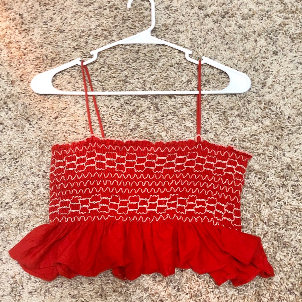 Urban Outfitters Pins & Needles Ruffle Crop tank M